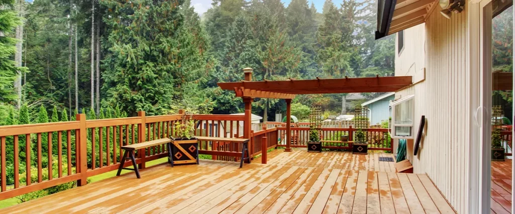 deck with pergola for shade