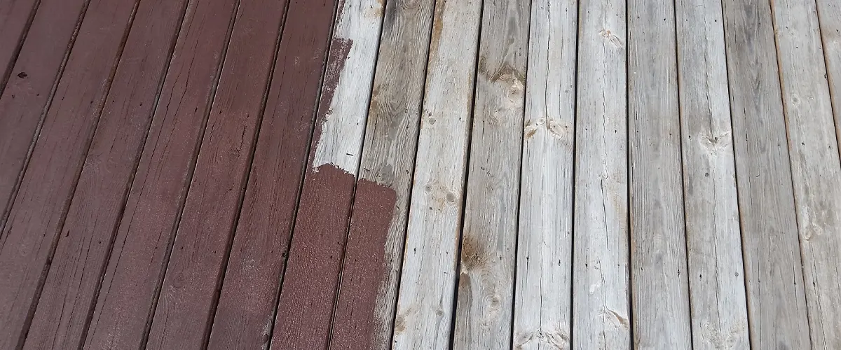 A darker type of deck stain