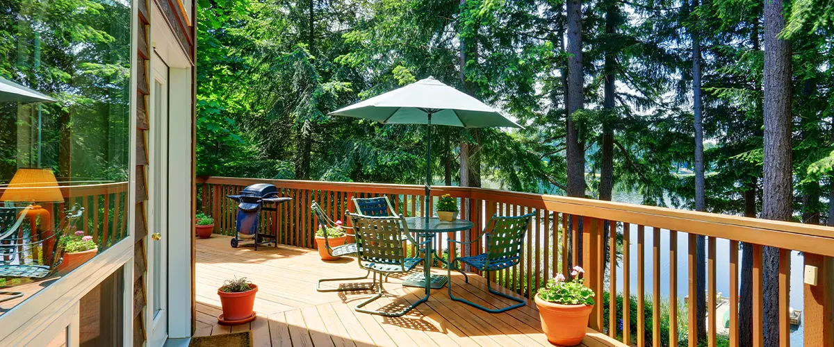 wood deck railings