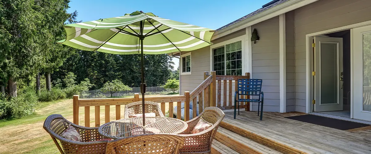 beautiful deck during summer