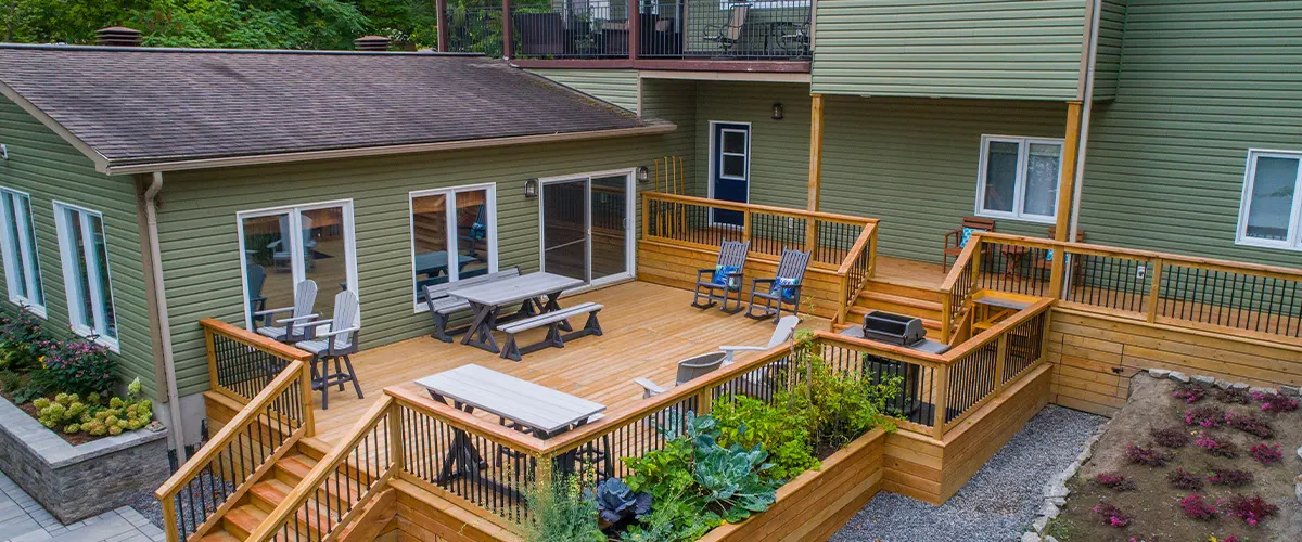 large wood outdoor deck loudon