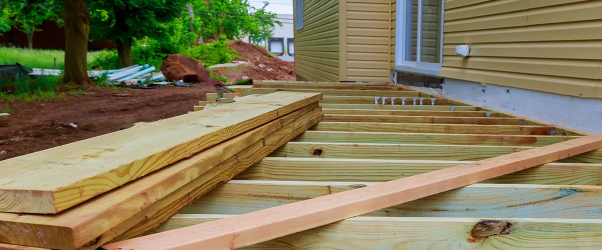 fixing decking posts in deck