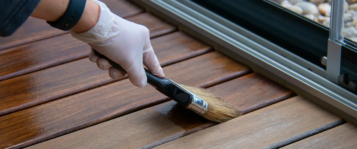 finishing a deck with staining