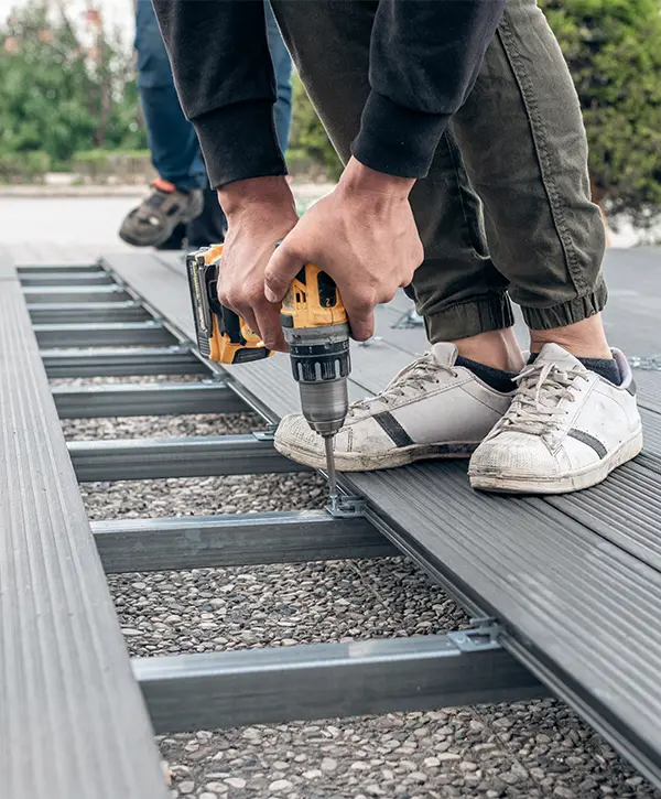 Composite deck installation