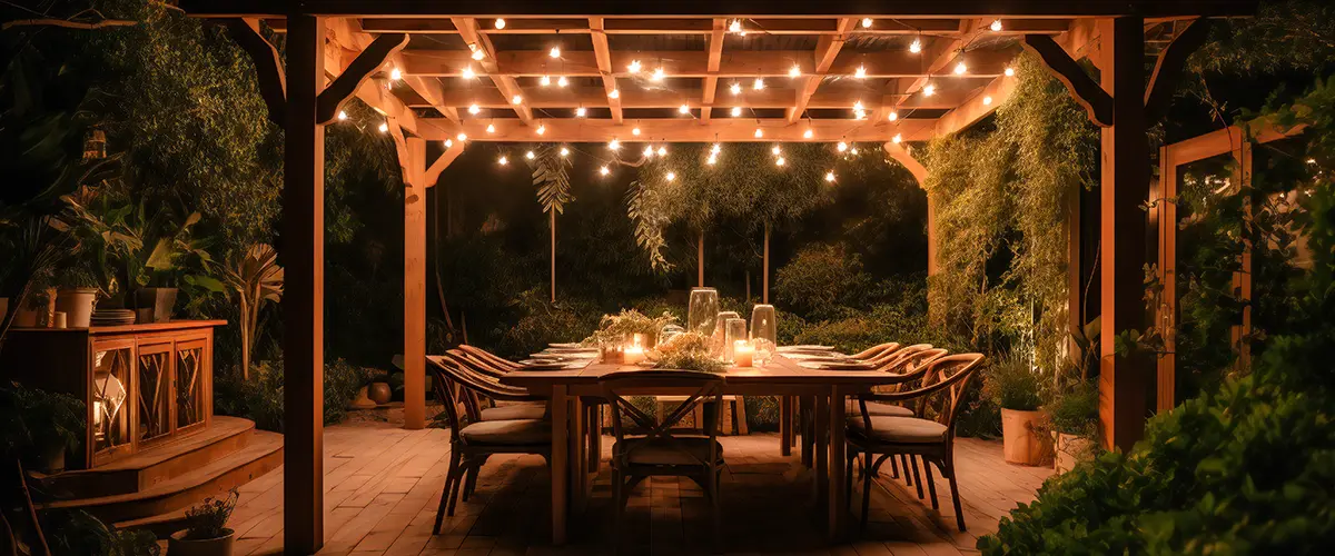 deck dining area