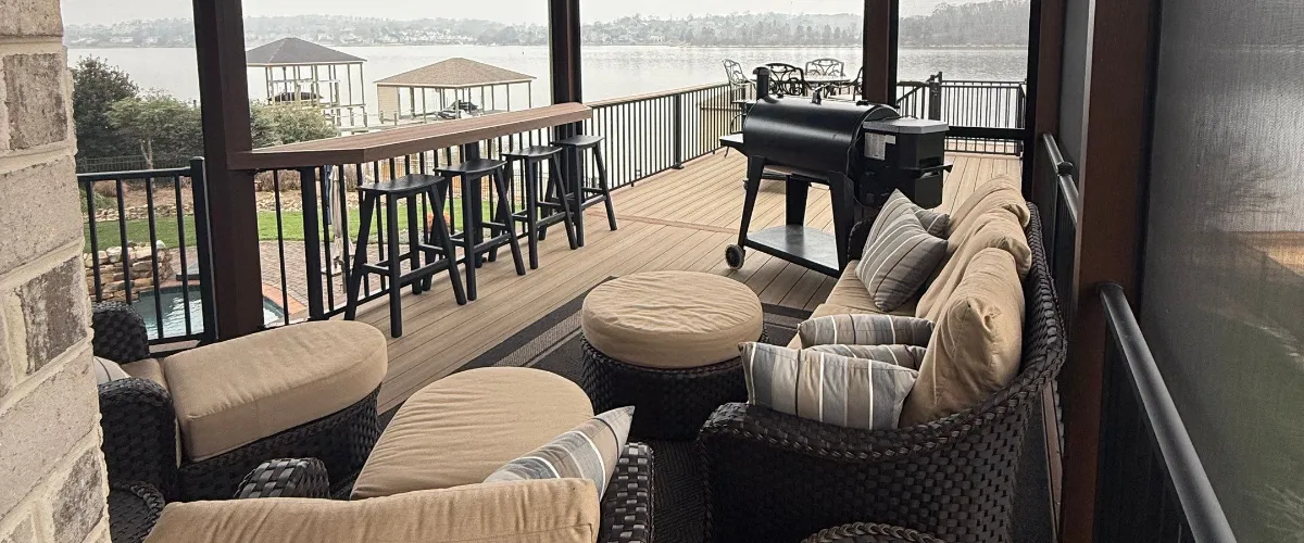 a contemporary composite deck installed by riverview decks a deck builder based in knoxville tn