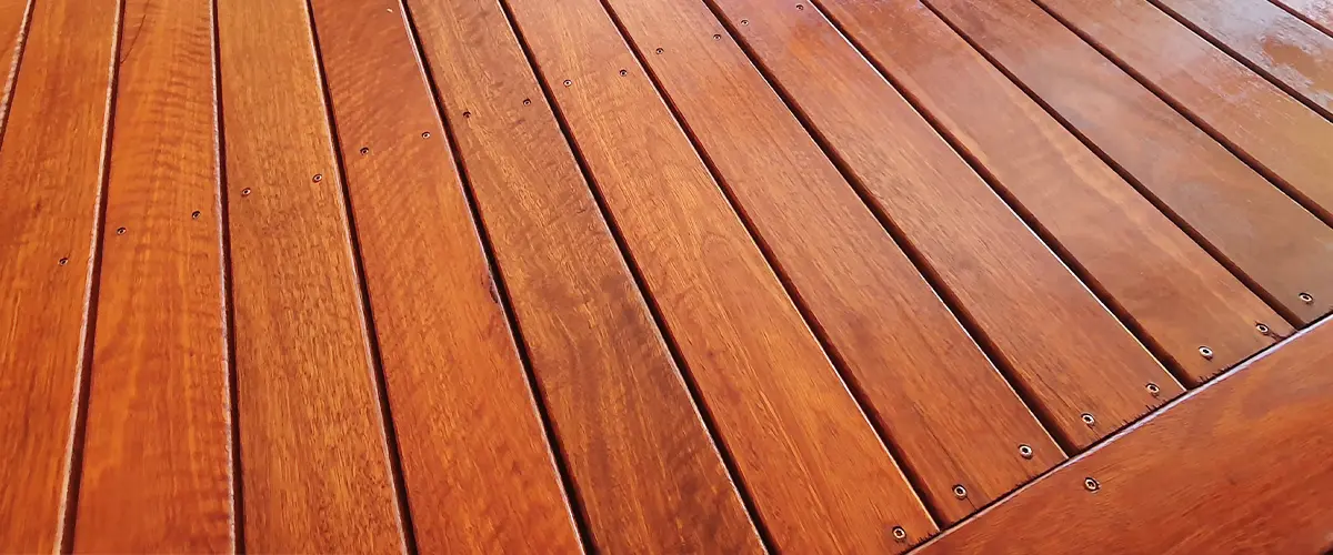 new deck with transparent sealer