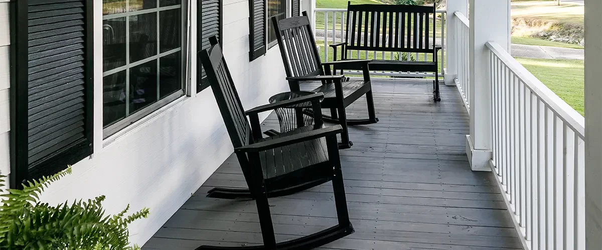 Composite Decking And Black Chairs Knoxville